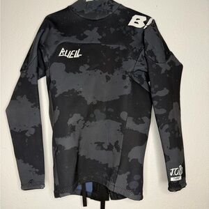 1 mm Buell Black and Gray Wetsuit Top